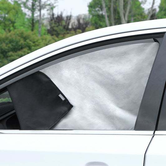 Car Sunshade Silver Curtain (Pack Of 4)