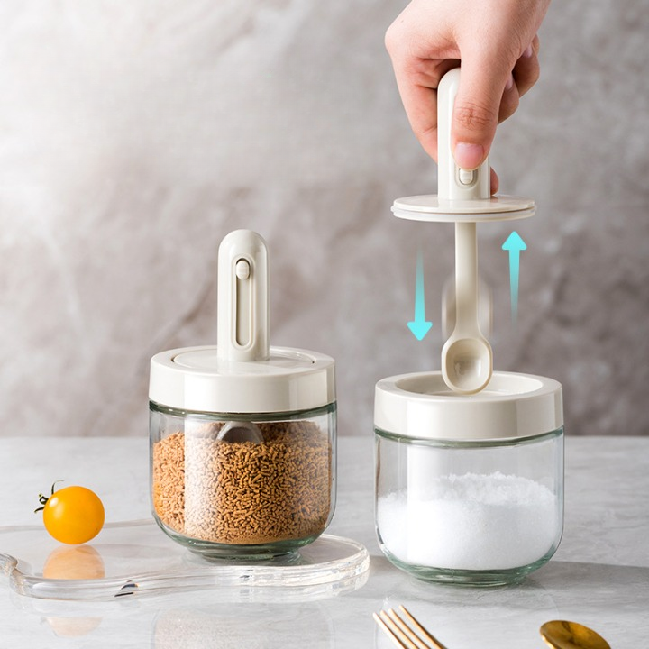 Jar with Retractable Spoon