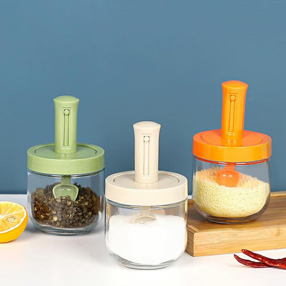 Jar with Retractable Spoon