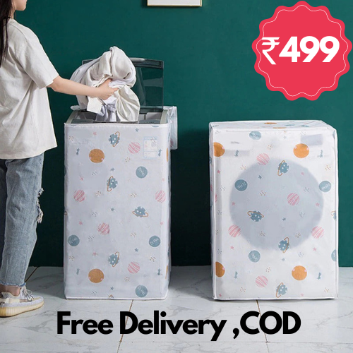 Washing Machine Cover upto 8 kg (Multicolor Design)